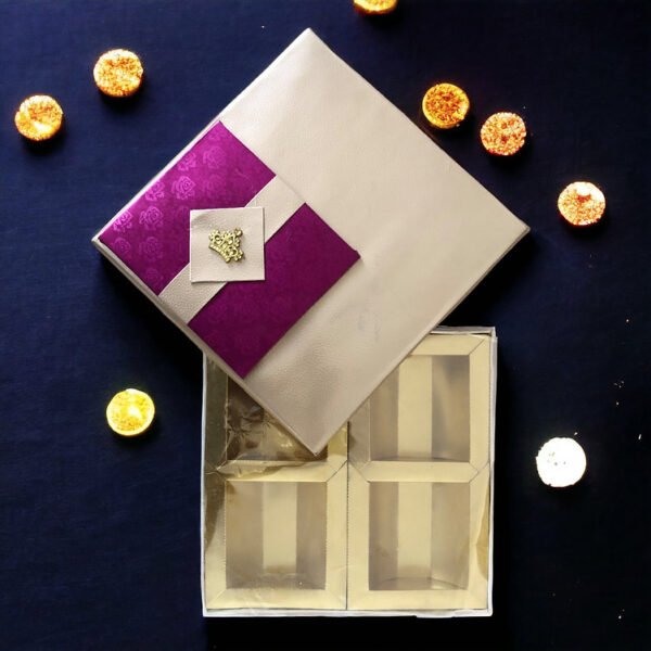 Ethnic Gift Box (Cardboard Box) - 4 Blocks ( 4 Khaana)